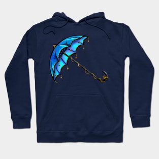 Beautiful Blue Umbrella Hoodie